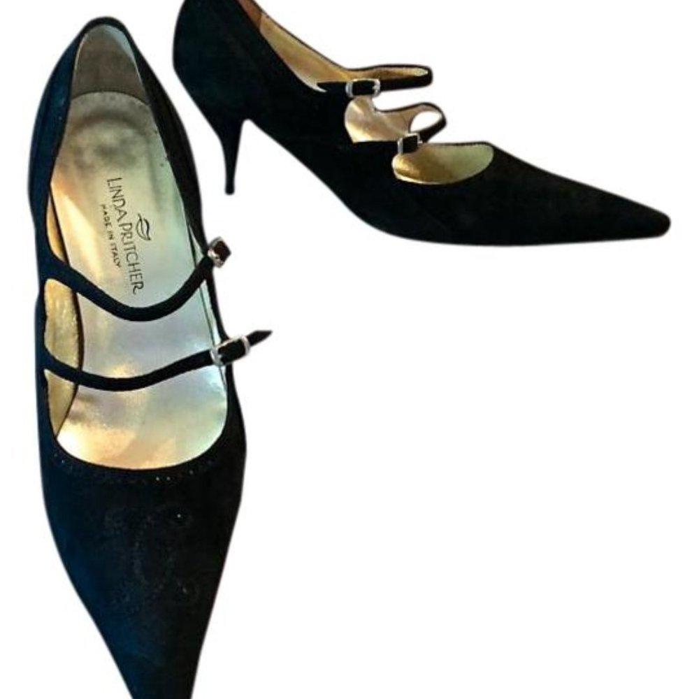 Linda Pritcher Black Suede Shoes